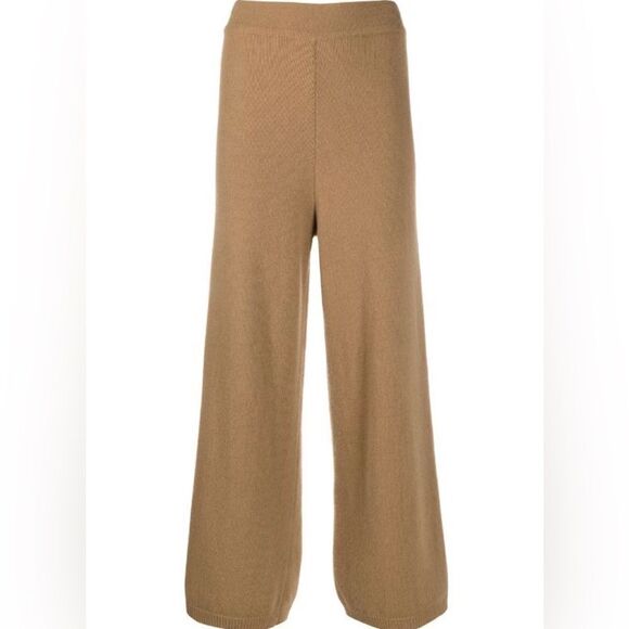 Zara Cotton Blend Camel Color High Rise Flared Pants Size S - Picture 1 of 11